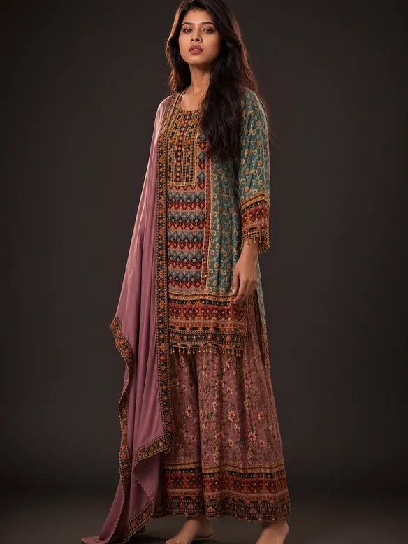 Rosewood Printed Suit Set — worn