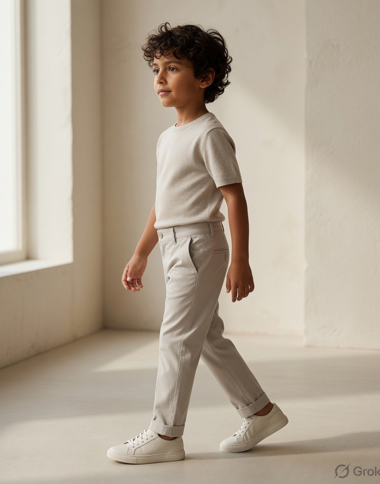 Boy's cotton chino trousers — view 5