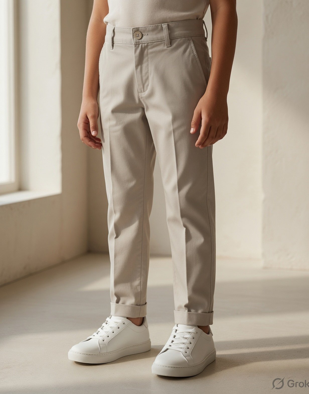 Boy's cotton chino trousers — view 6