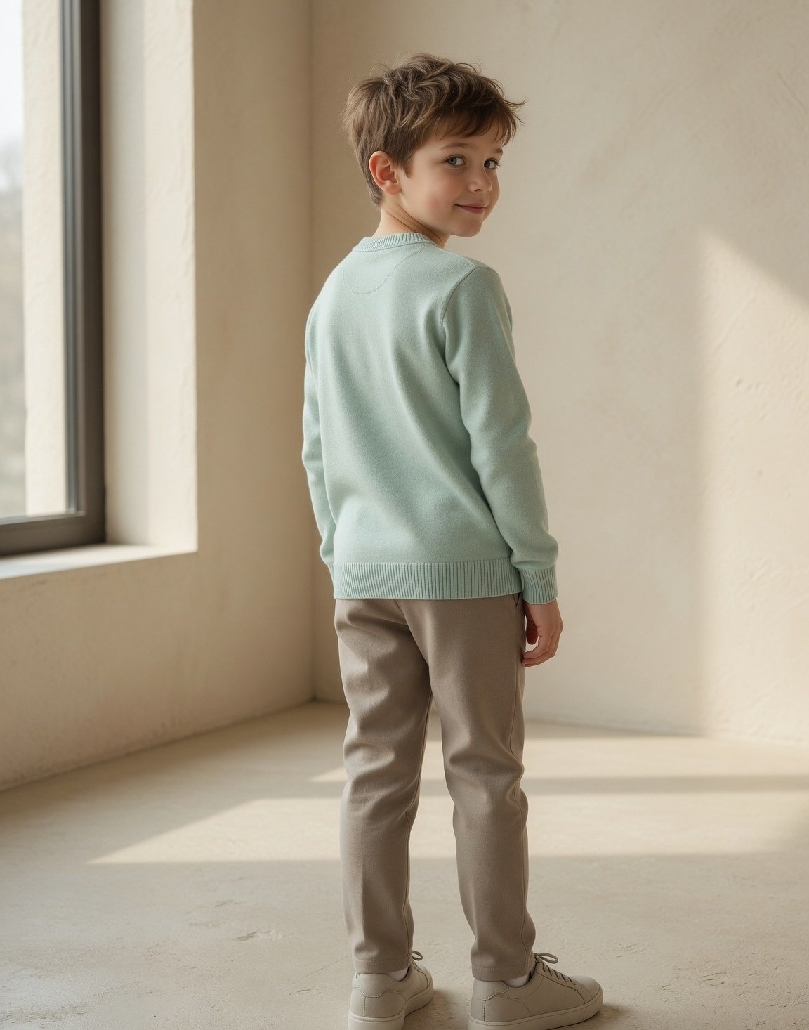 Boy's merino crew neck — view 3