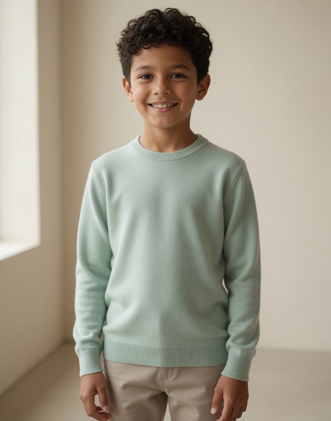Boy's merino crew neck — view 8
