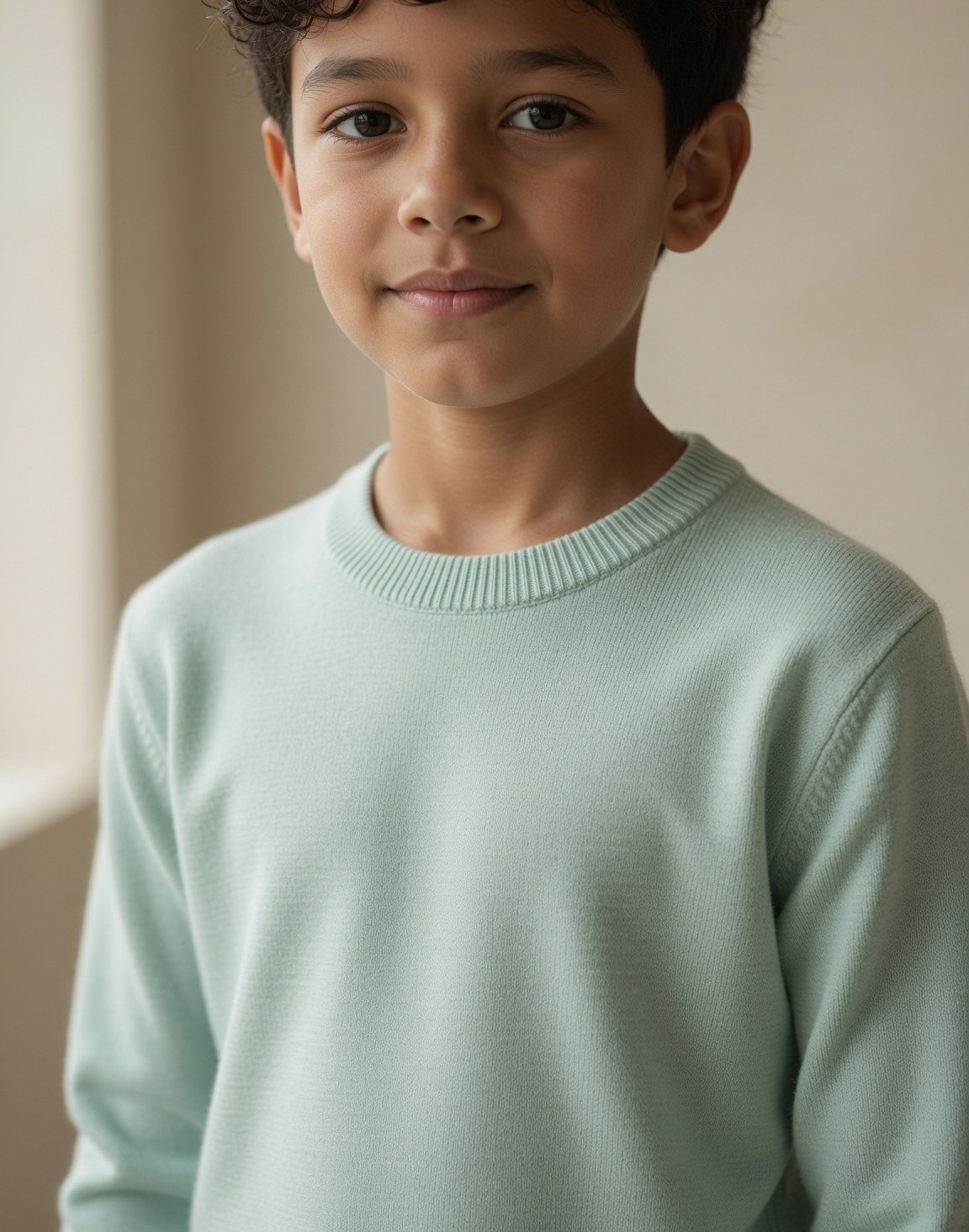 Boy's merino crew neck — view 9