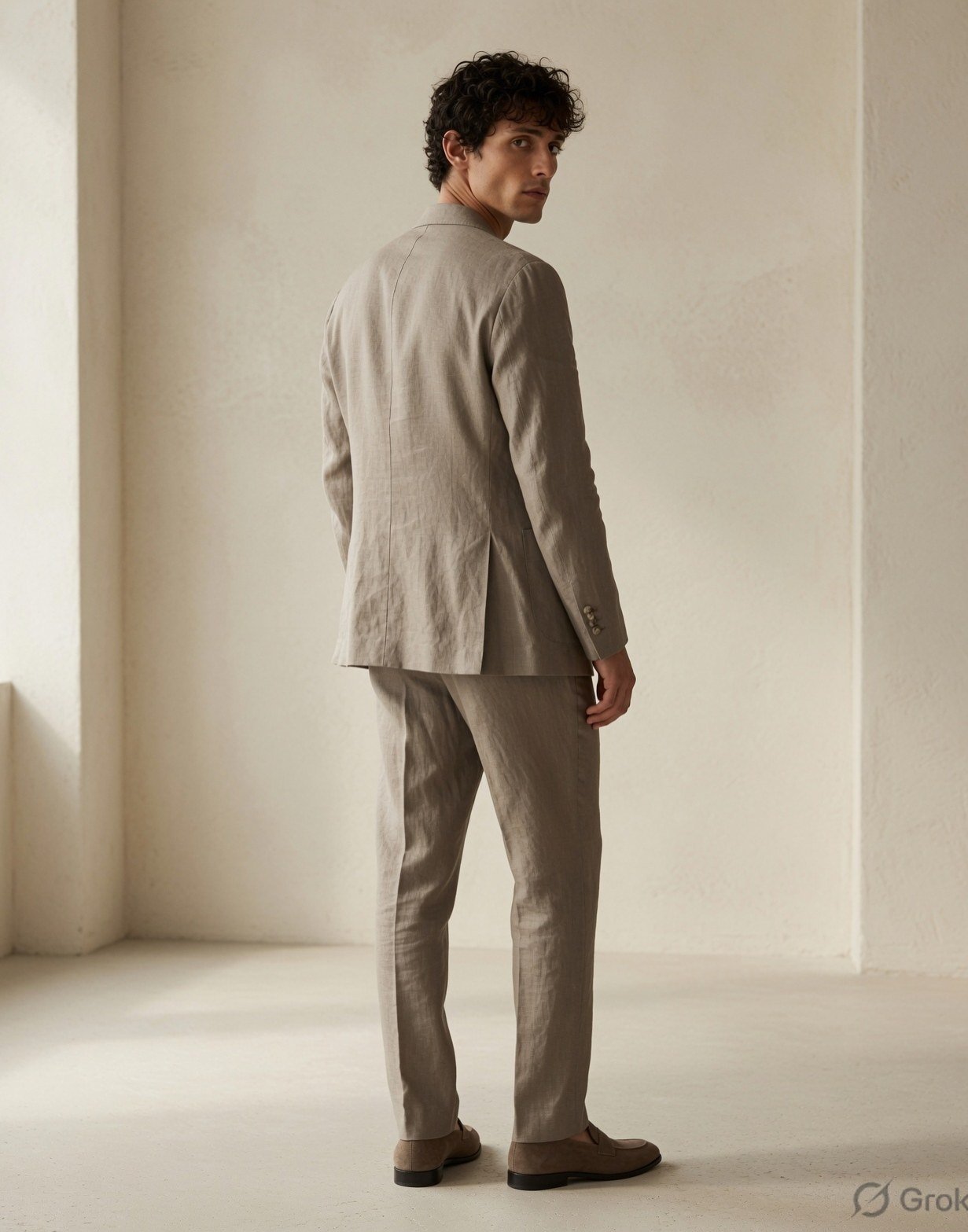 Deconstructed linen blazer — view 4