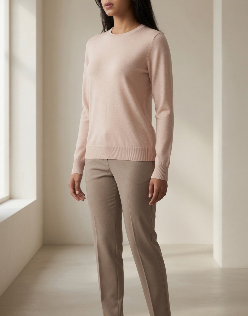 Fine-gauge merino crew neck — view 9