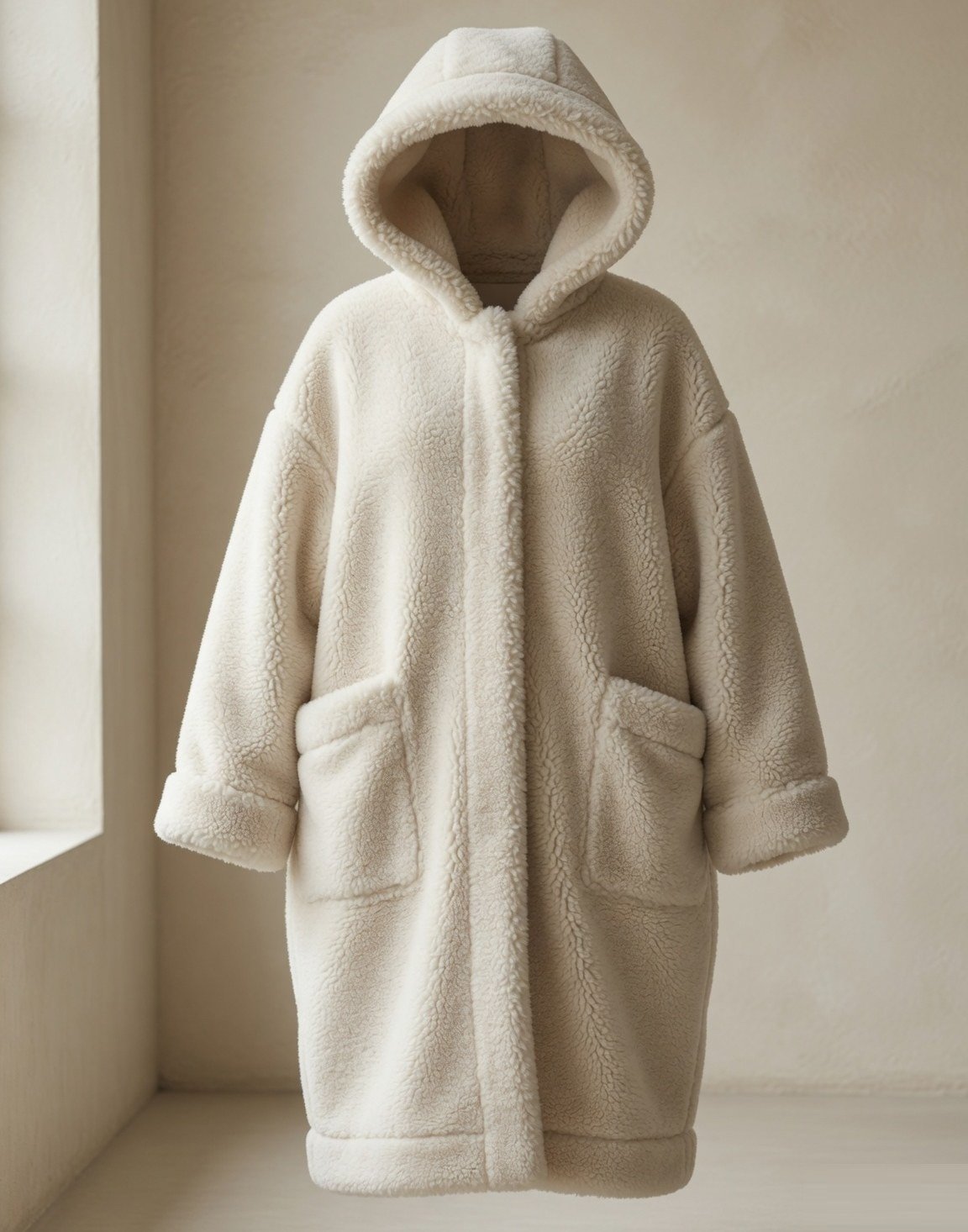 Hooded teddy coat