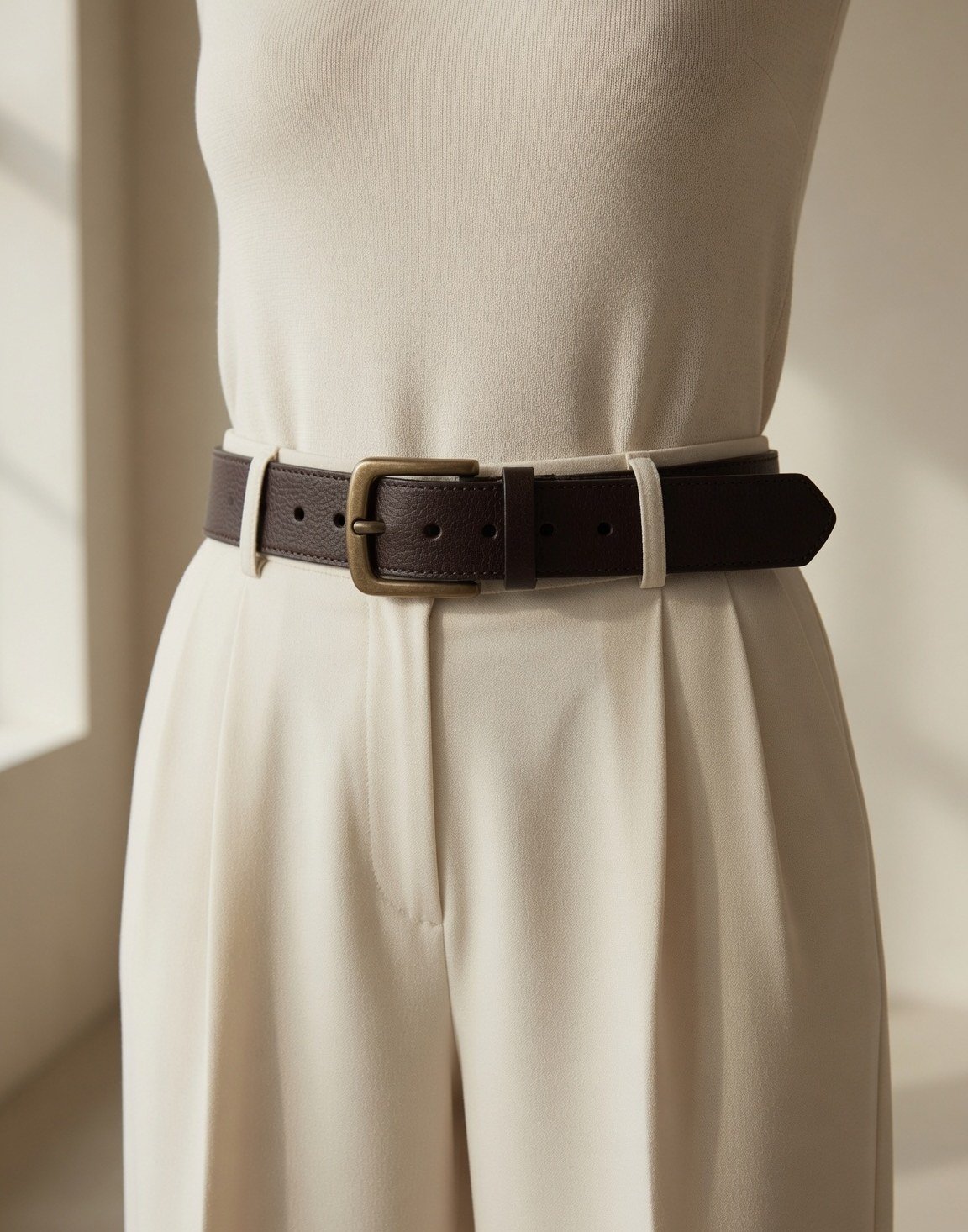 Grained leather belt — view 9