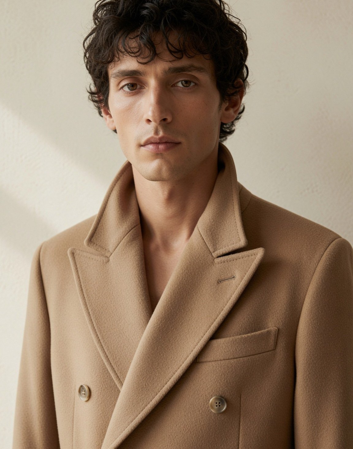 Double-breasted wool overcoat — view 8