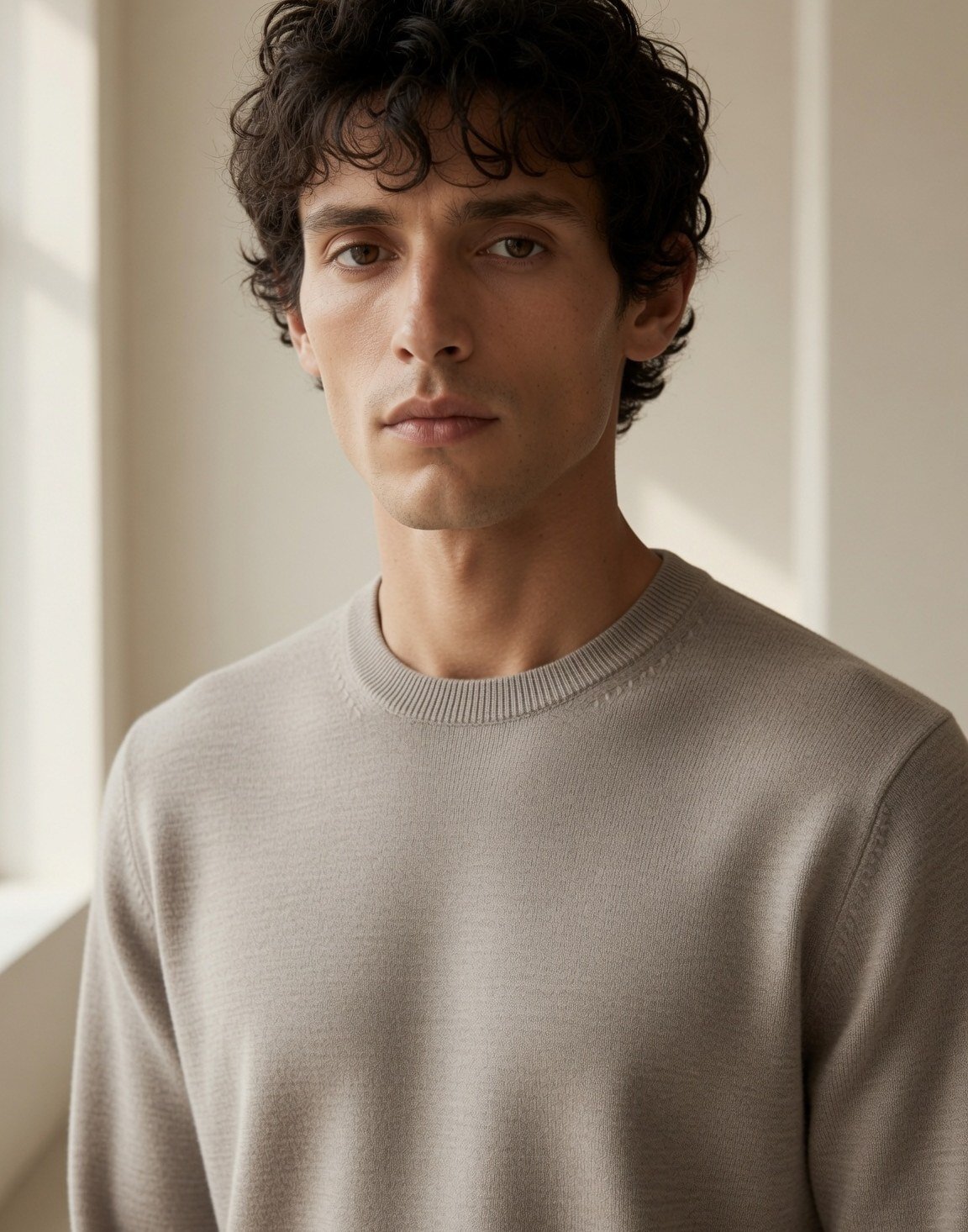 Fine-gauge merino crew neck — view 6