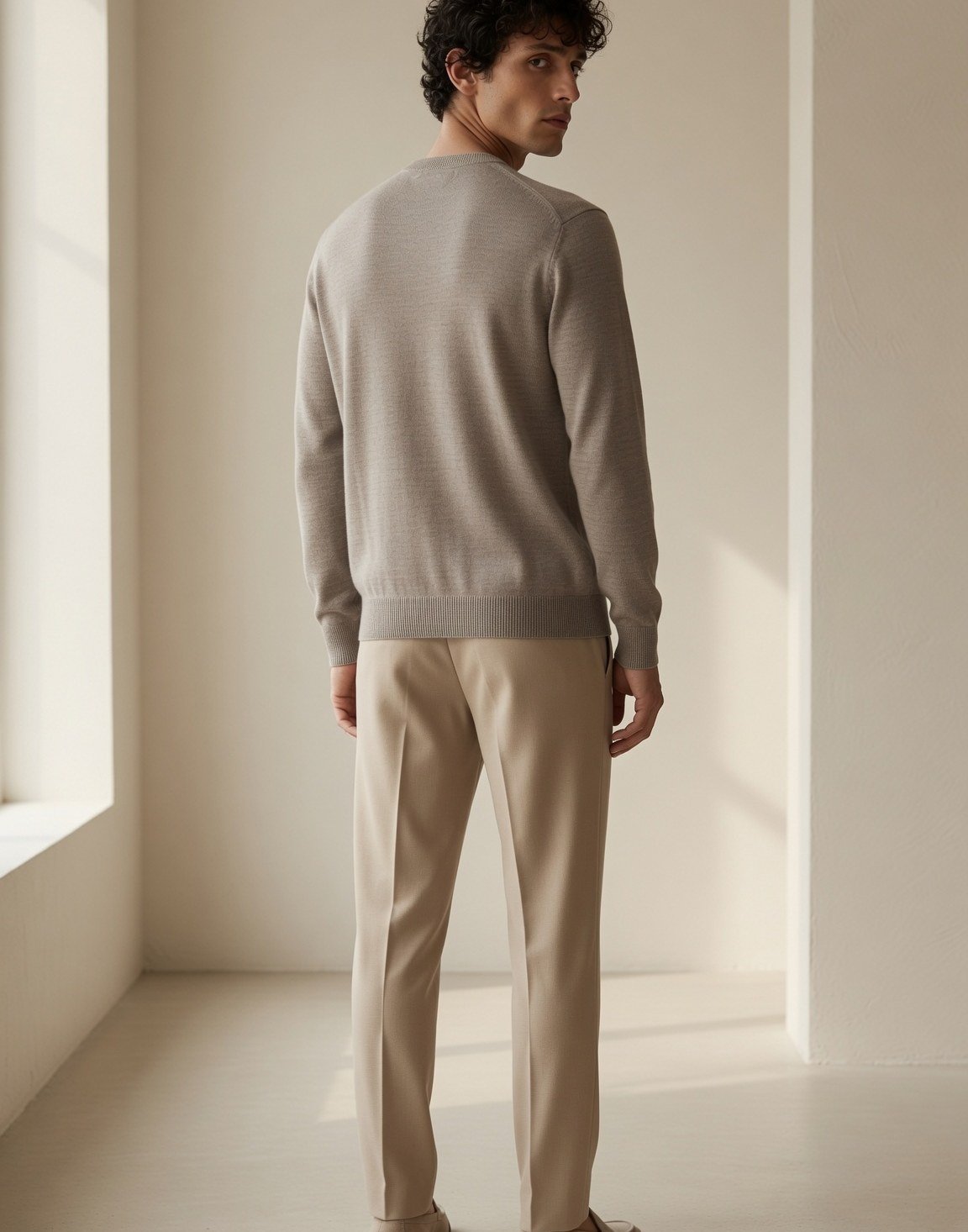Fine-gauge merino crew neck — view 7