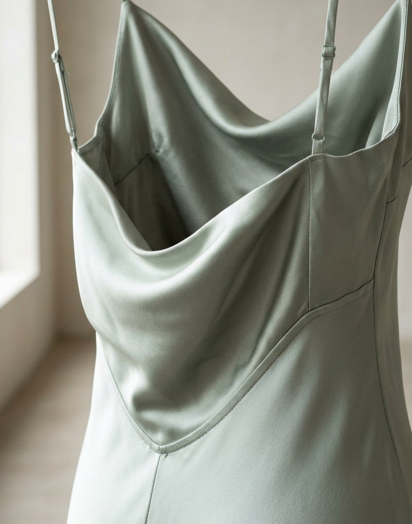 Bias-cut silk slip dress — view 8