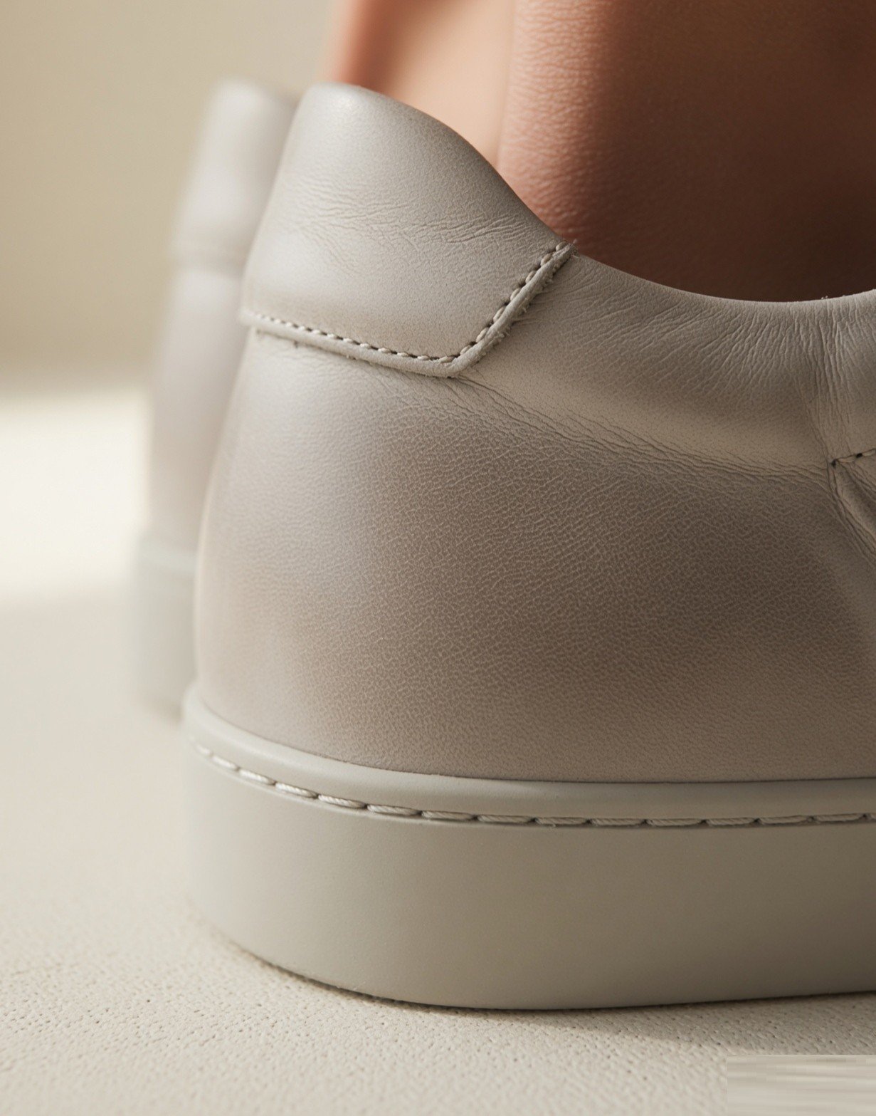 Washed leather sneakers — view 3